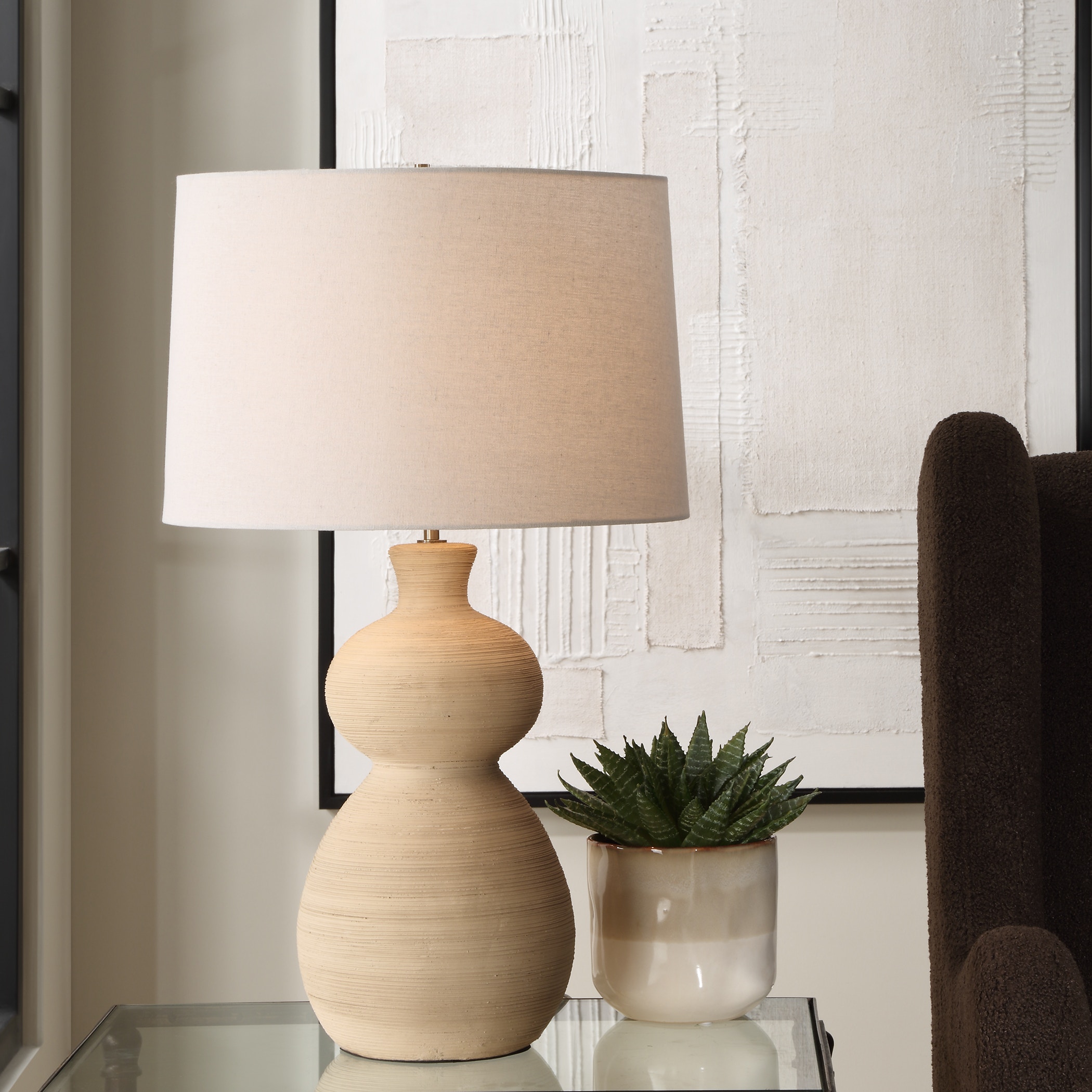 Pueblo Fired Clay Table Lamp UT303831 Pueblo Fired Clay Table Lamp UT303831