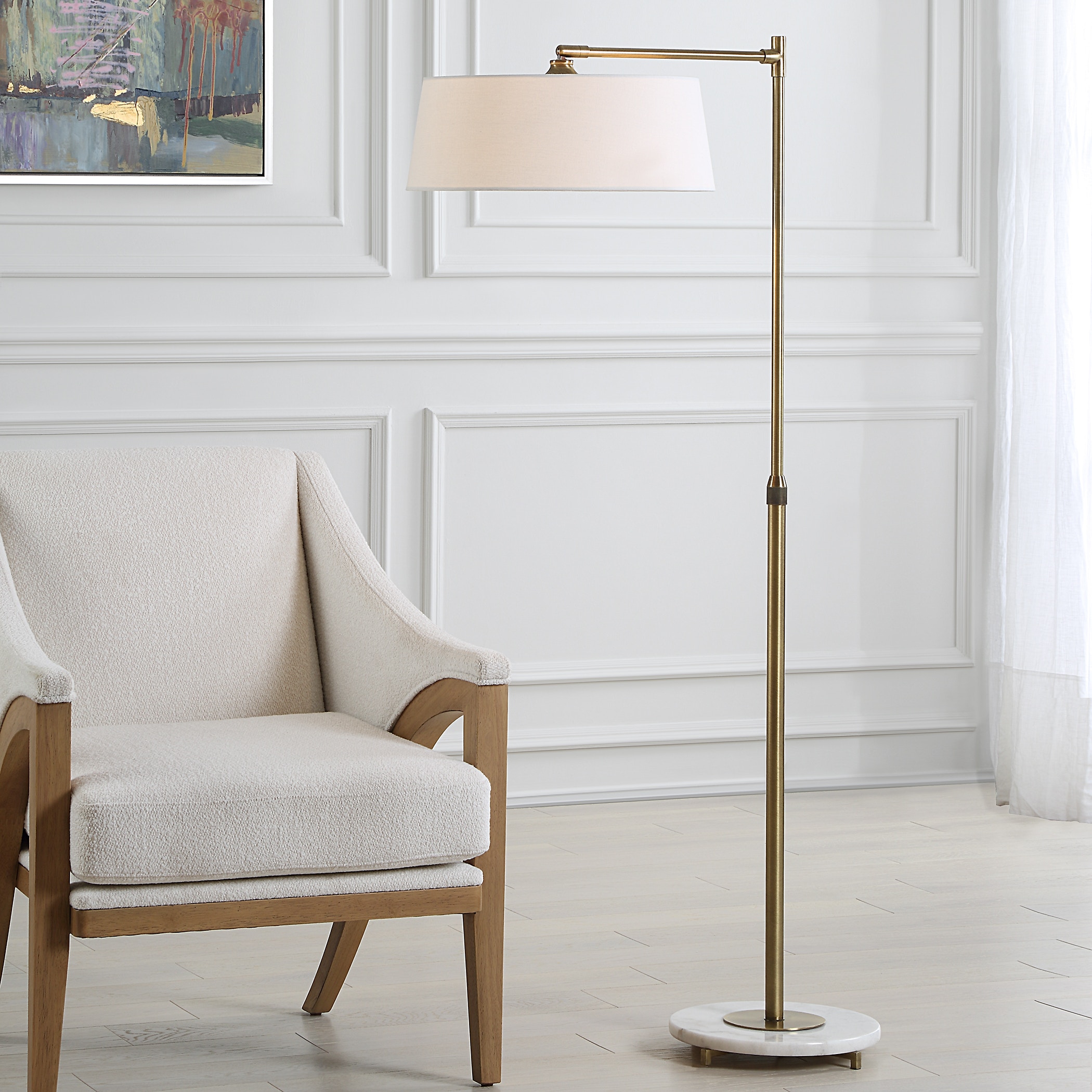Uttermost Table and Floor Lamps Branch Out Brass Floor Lamp 30417 1 Burke Furniture Inc