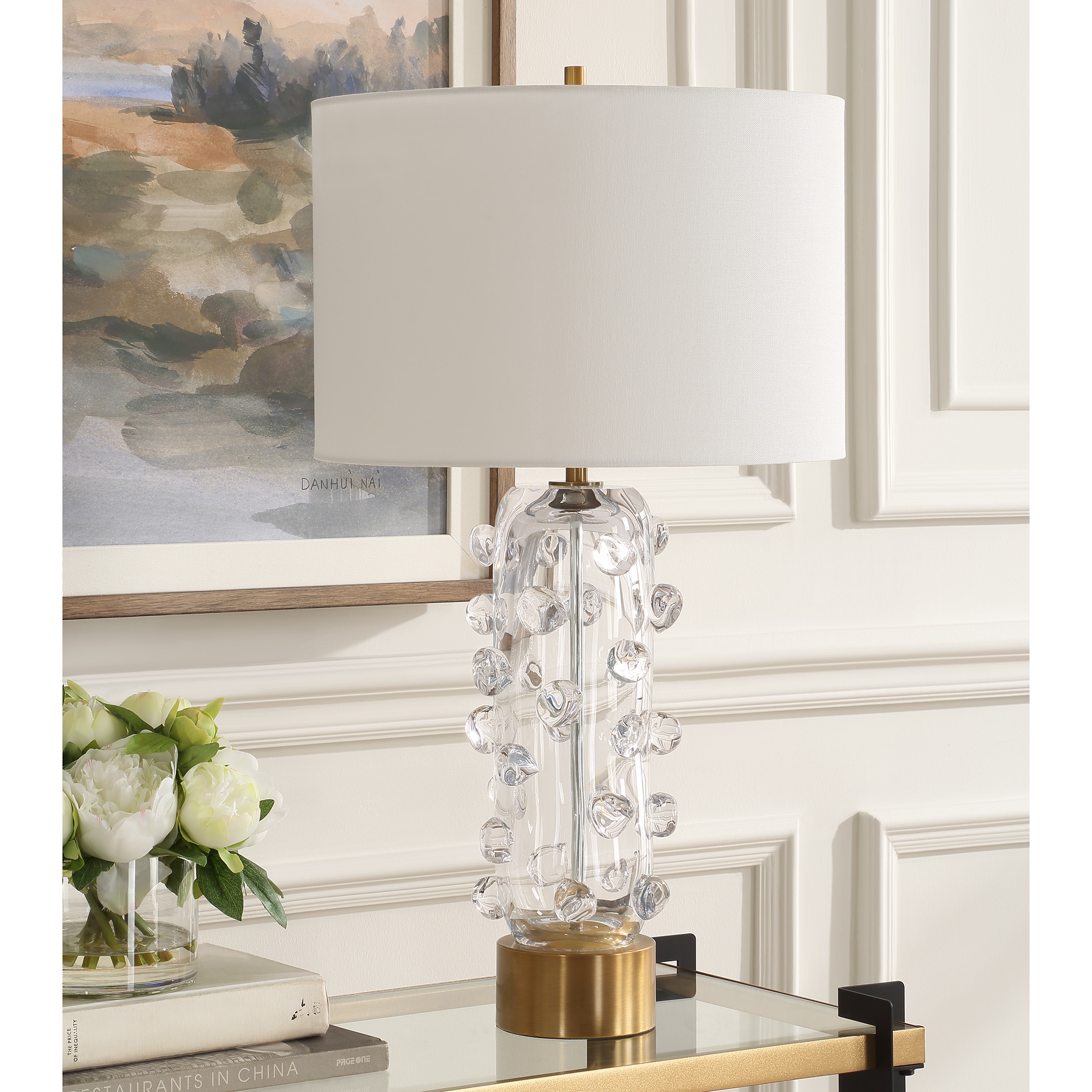 Vintage clear glass lamps sales