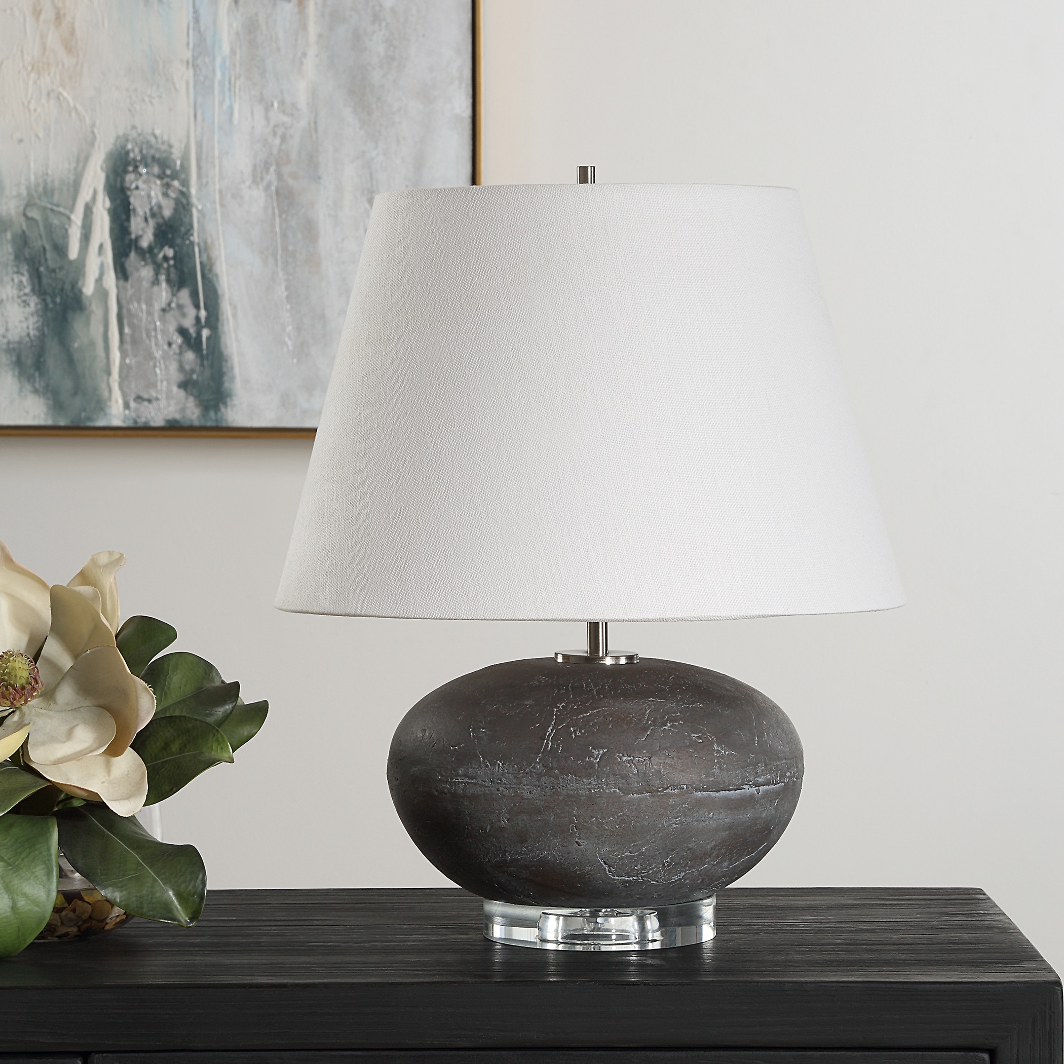 Beckley Gray Stone Table Lamp UT304301