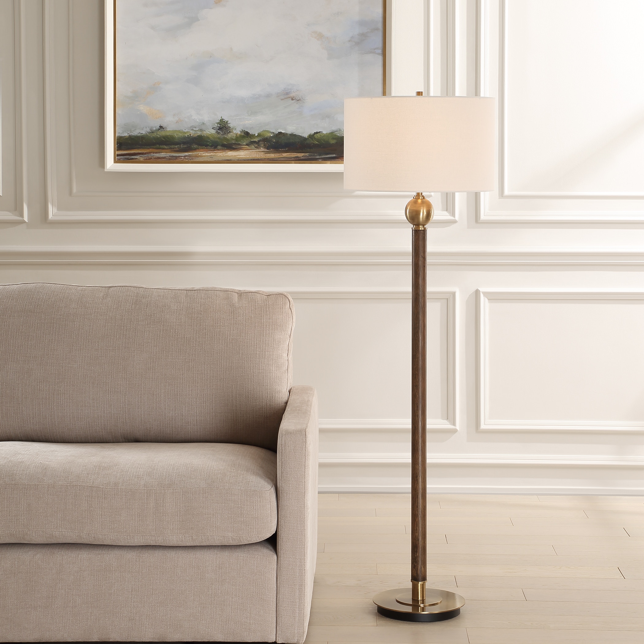 Uttermost Table and Floor Lamps Keros Dark Oak Floor Lamp 30448 iFurnish Frisco Kremmling and