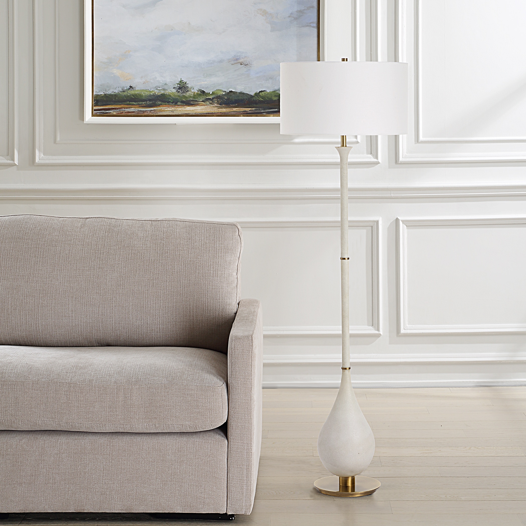 Ivory floor lamp sales