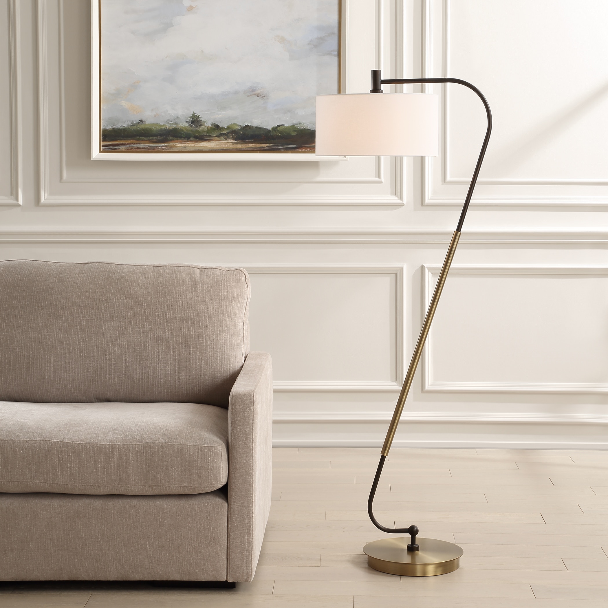 【最終値下】Cord floor lamp 360 Lighting Cora Mid Century Modern Arc Floor Lamp 72