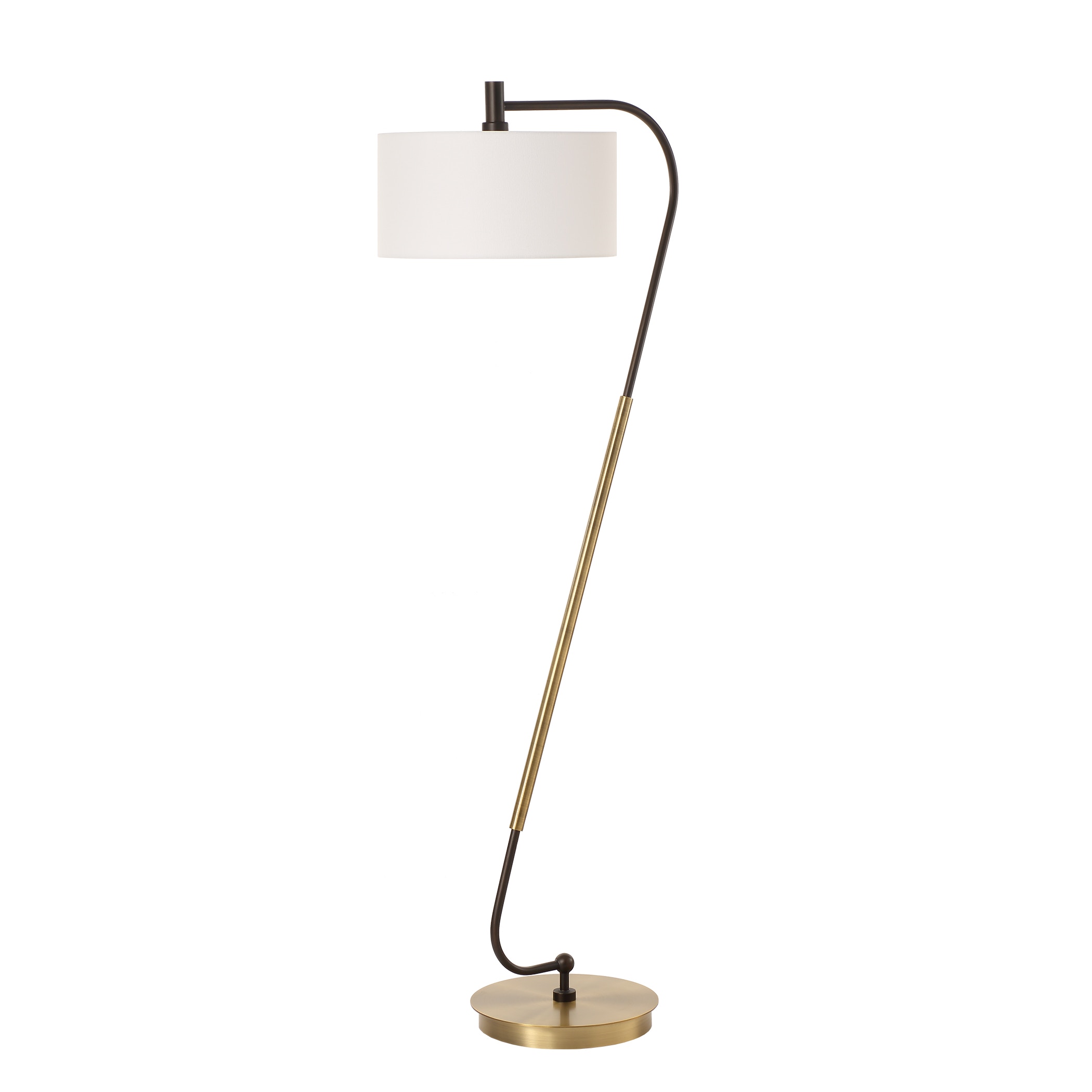 Uttermost Table and Floor Lamps Irwin Curved Brass Floor Lamp