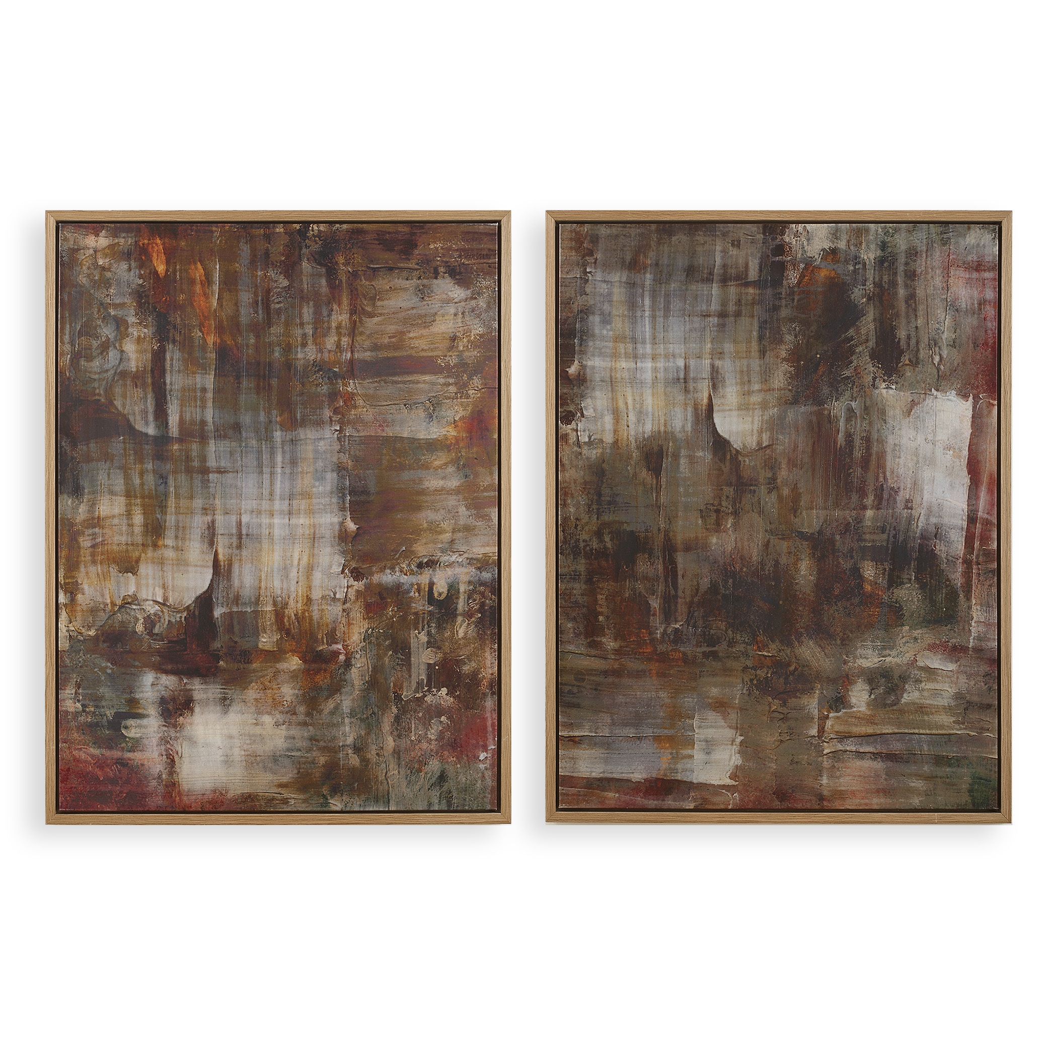 Uttermost Molten Patina Framed Canvases Set/2 32433