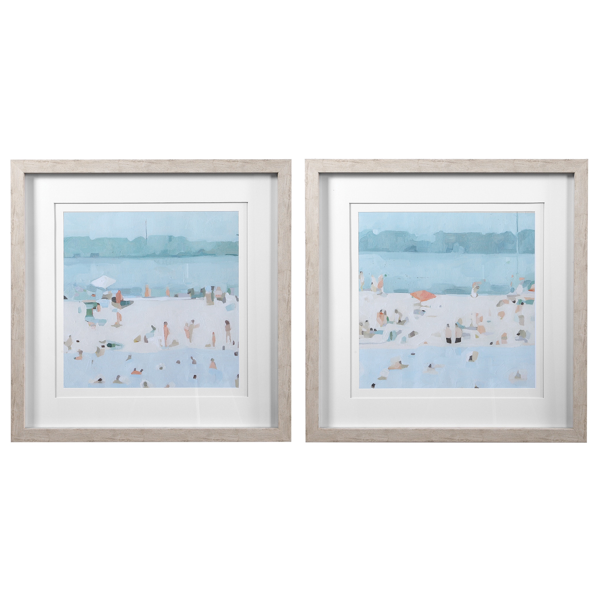 Uttermost Art Sea Glass Sandbar Framed Prints Set/2 33695