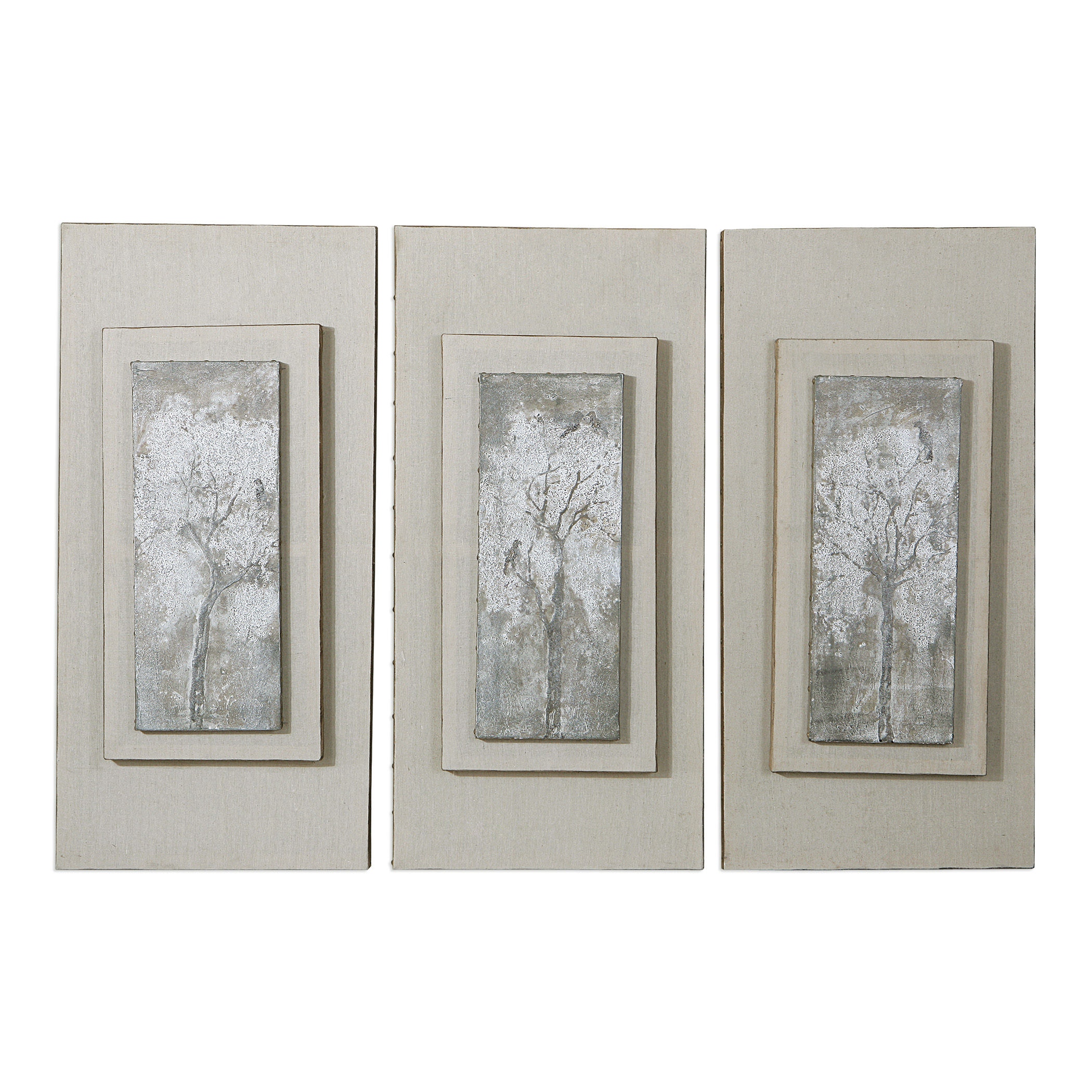 Uttermost Art Triptych Trees Hand Painted Art Set/3 41426 Grossman  Furniture Philadelphia, PA