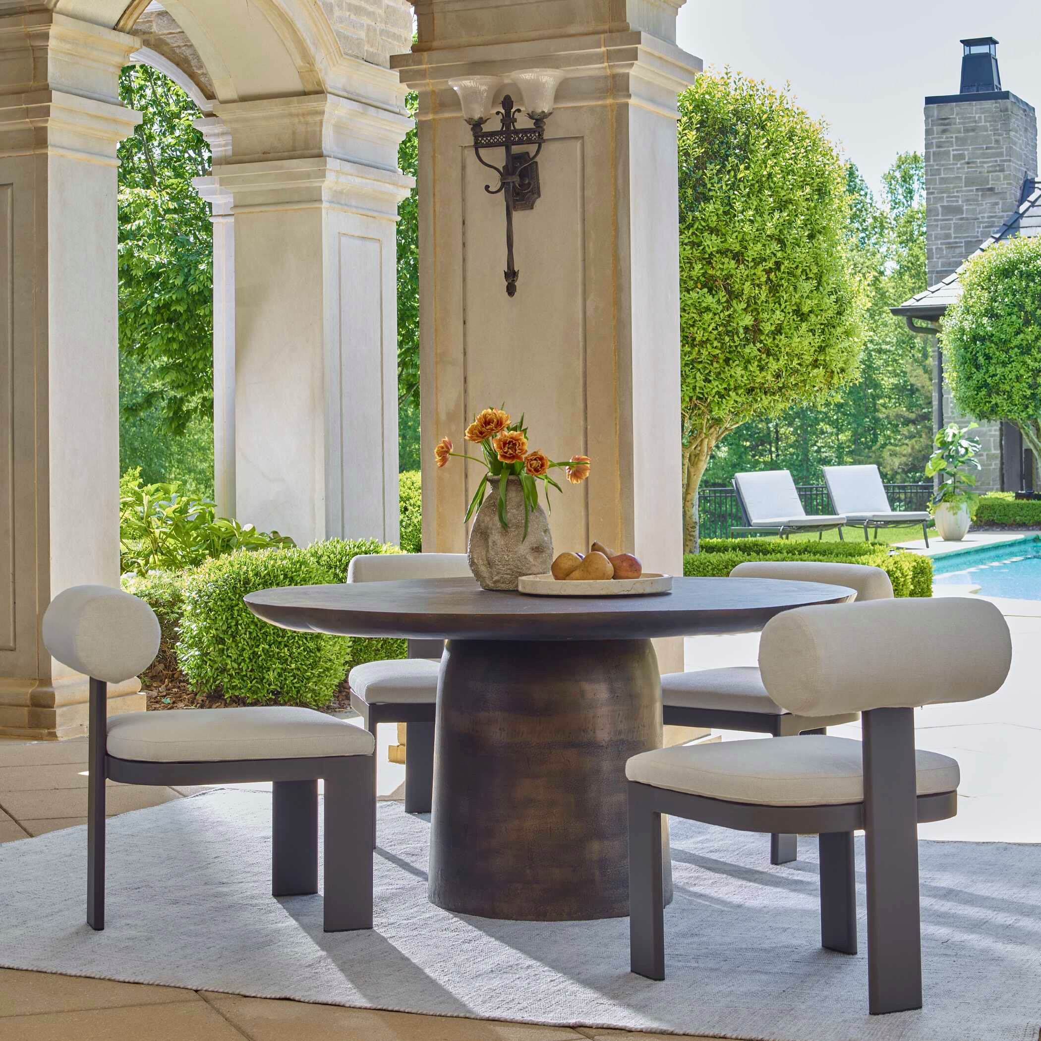 テラ カスタネット・パリージョ ダークブラウン Uttermost Outdoor Furniture Madrone Golden Dark Bronze Outdoor