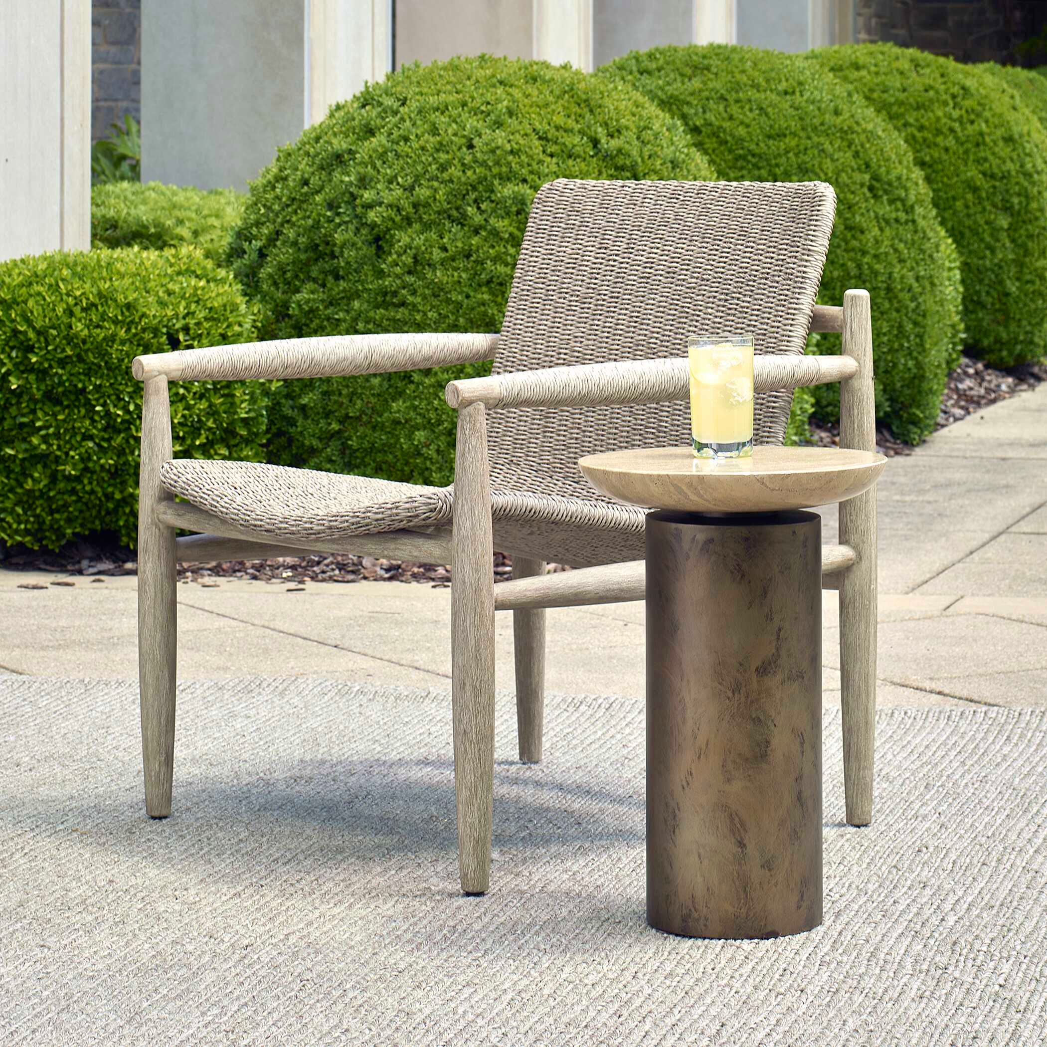 Uttermost Outdoor Furniture Oslo Brass Outdoor Accent Table 50222