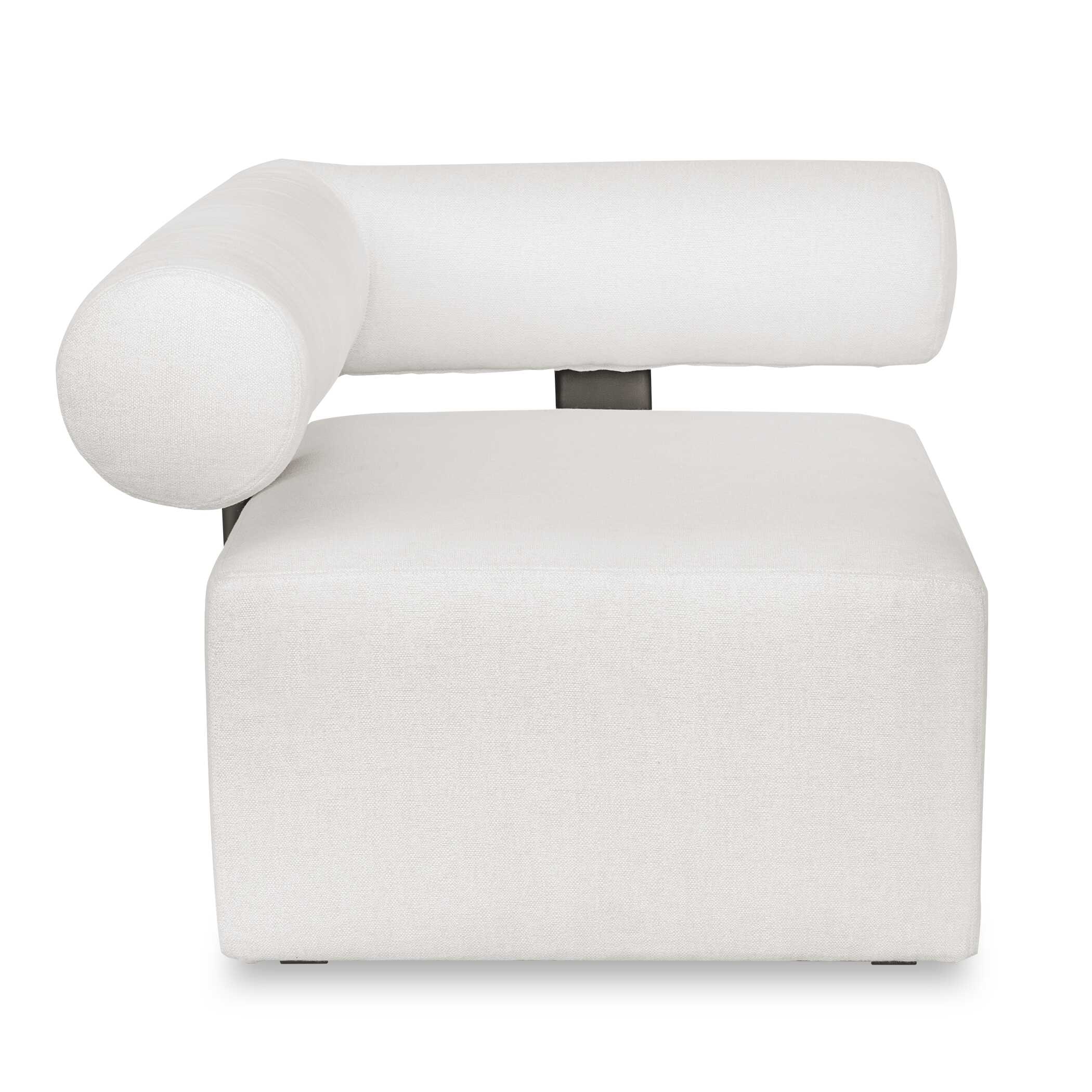 Uttermost Bolster Back White Outdoor Corner Sofa 53033