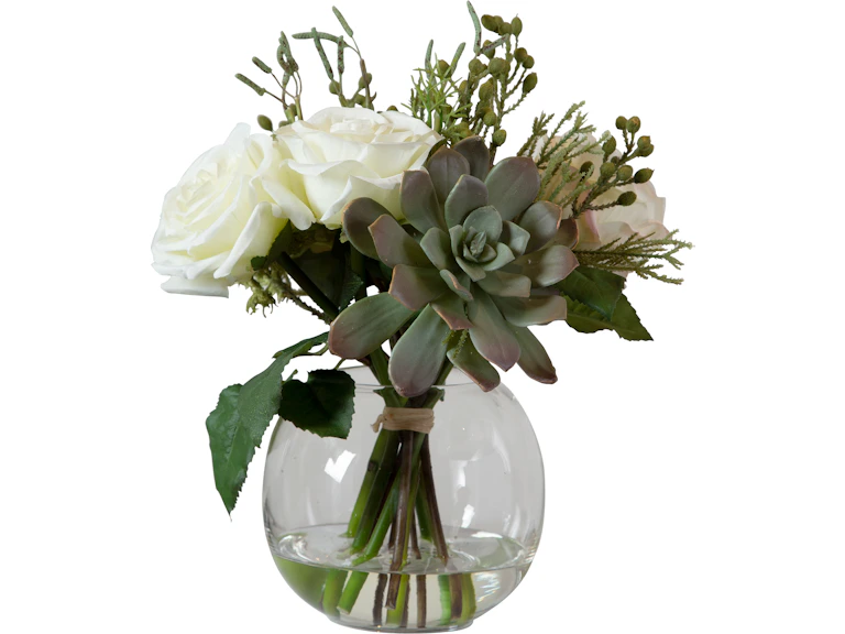 norrwood Uttermost Flowers and Plants Belmonte Floral Bouquet and Vase 60182 at Norwood Furniture
