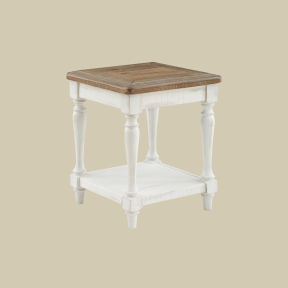Winners Only Augusta - Rustic Brown/White 20" End Table AA400EP
