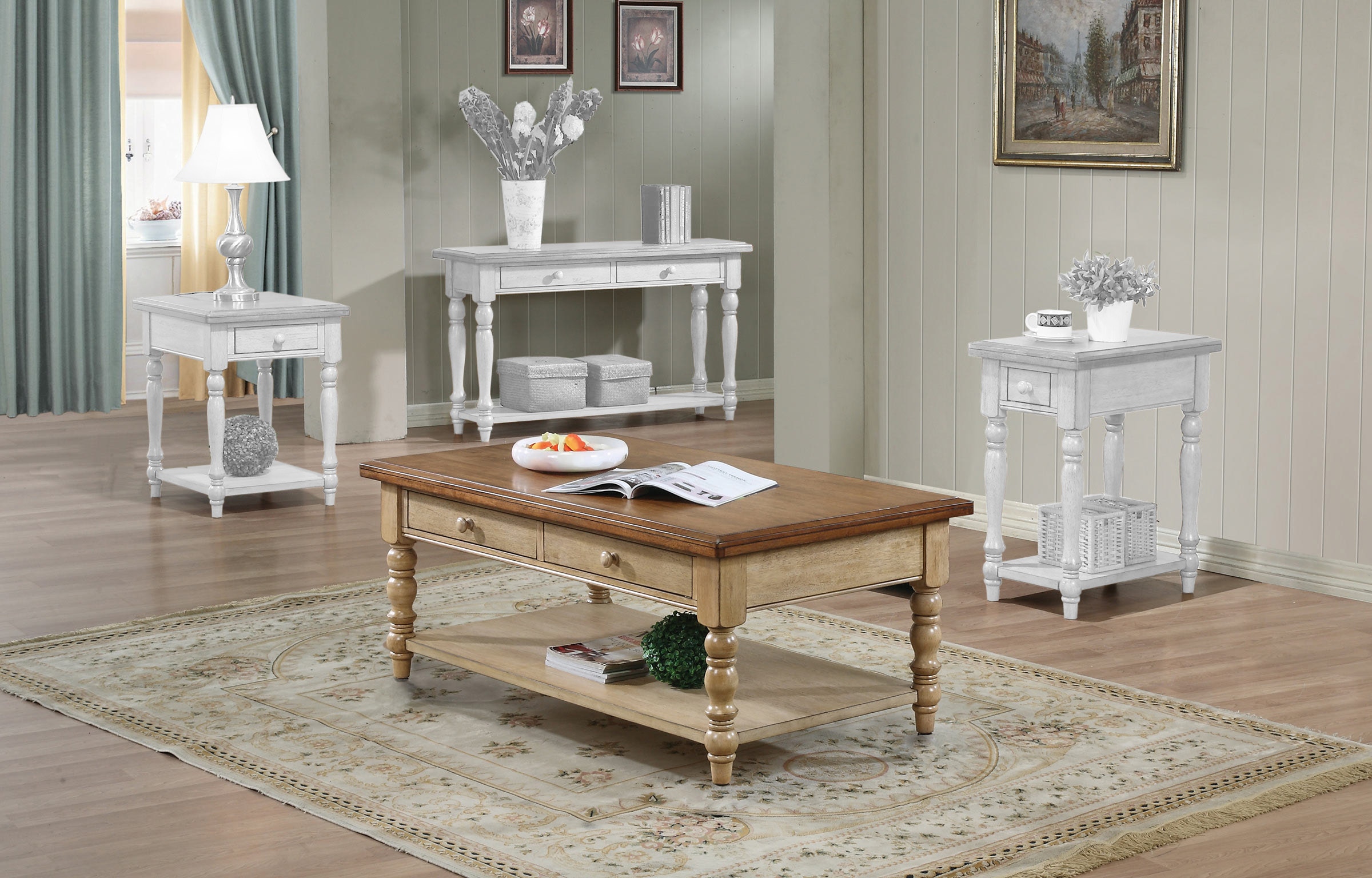 Winners Only Living Room 50 2 Drawer Coffee Table AQ100CW Carol House Furniture Maryland