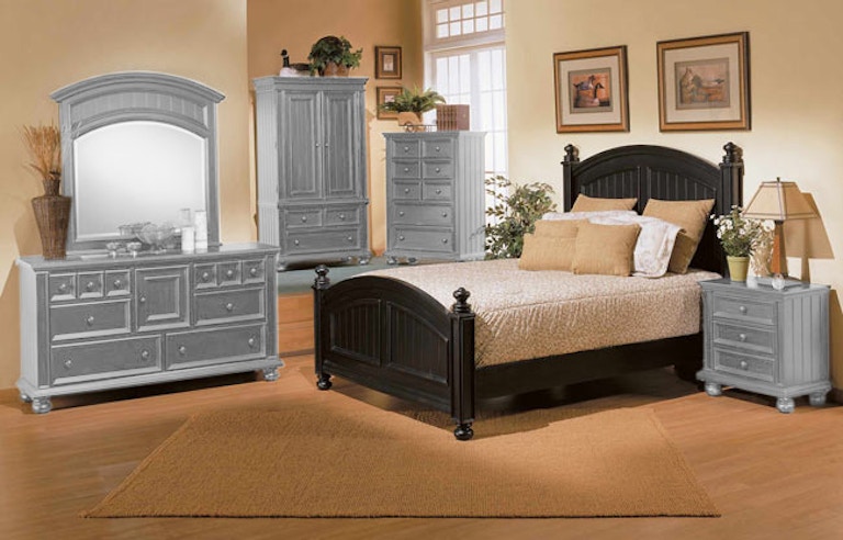Winners Only Cape Cod - Ebony Panel Queen Bed BE1001QN2