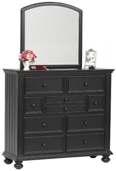 Winners Only Youth Bedroom Cape Cod Ebony Youth Tall 9 Drawer