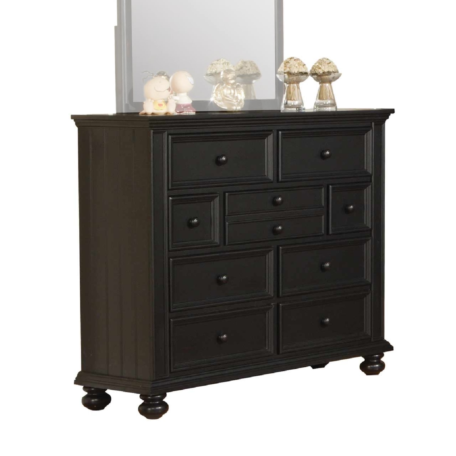 knee length dresses for ladies Benjara Kip 50 Inch 5 Drawer Modern Tall Dresser Chest, Dark Brown, Gold  Handles main image 1