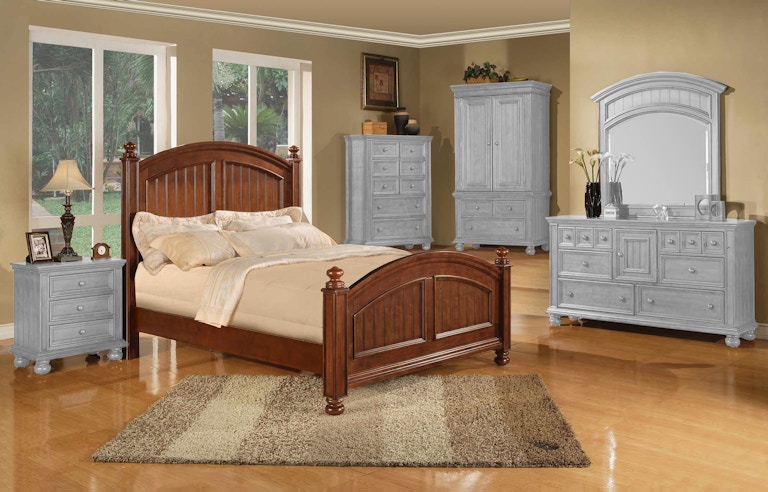 Winners Only Cape Cod - Chocolate Panel Queen Bed BG1001QN2