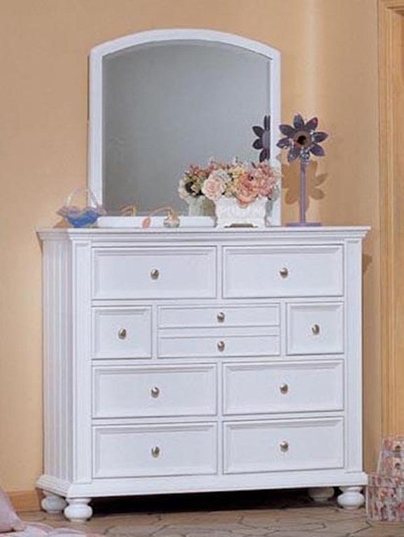 Winners Only Youth Bedroom Cape Cod White Youth Tall 9 Drawer