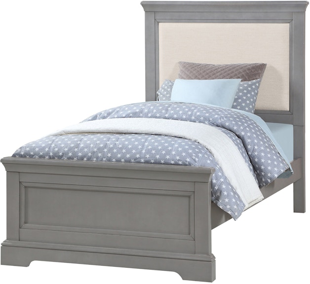 Winners Only Tamarack - Grey Upholstered Panel Twin Bed BTG1002T