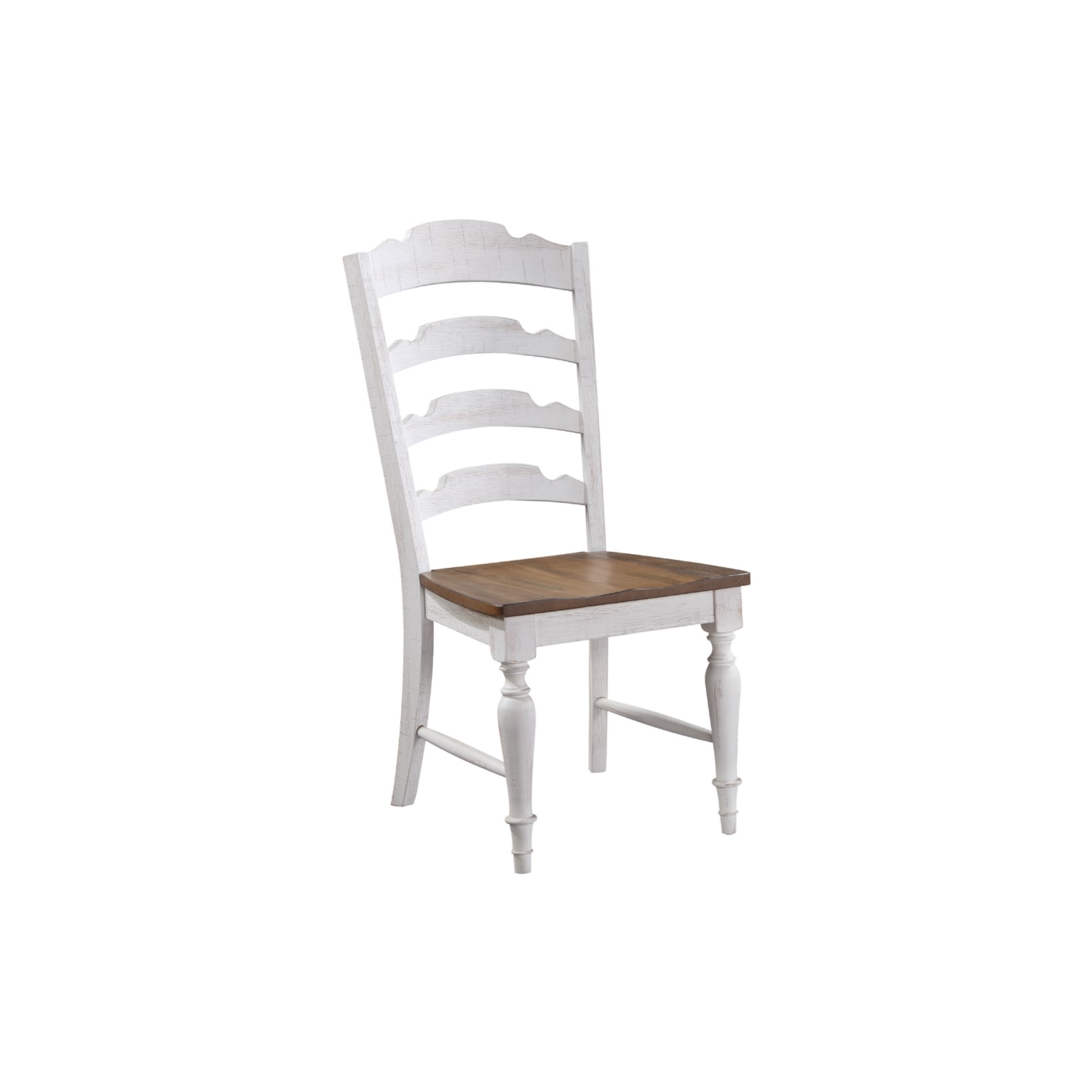Winners Only Augusta - Rustic Brown/White Ladder Back Side Winners Only Augusta - Rustic Brown/White Ladder Back Side