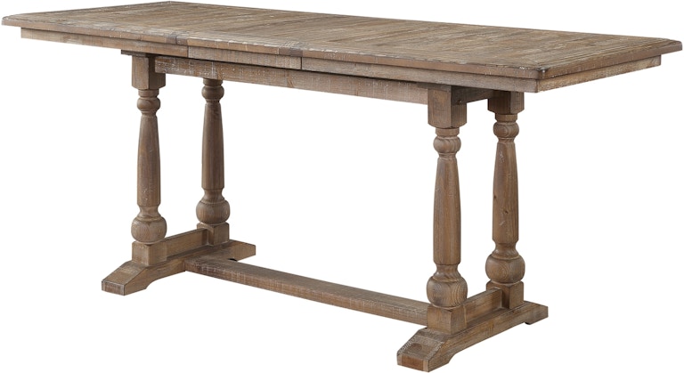 Winners Only Augusta - Rustic Brown 84" Tall Table with 18" Leaf DAT23684R