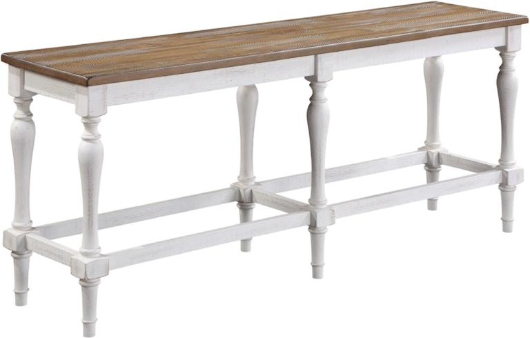 Winners Only Augusta - Rustic Brown/White 60" Tall Bench DAT245624P