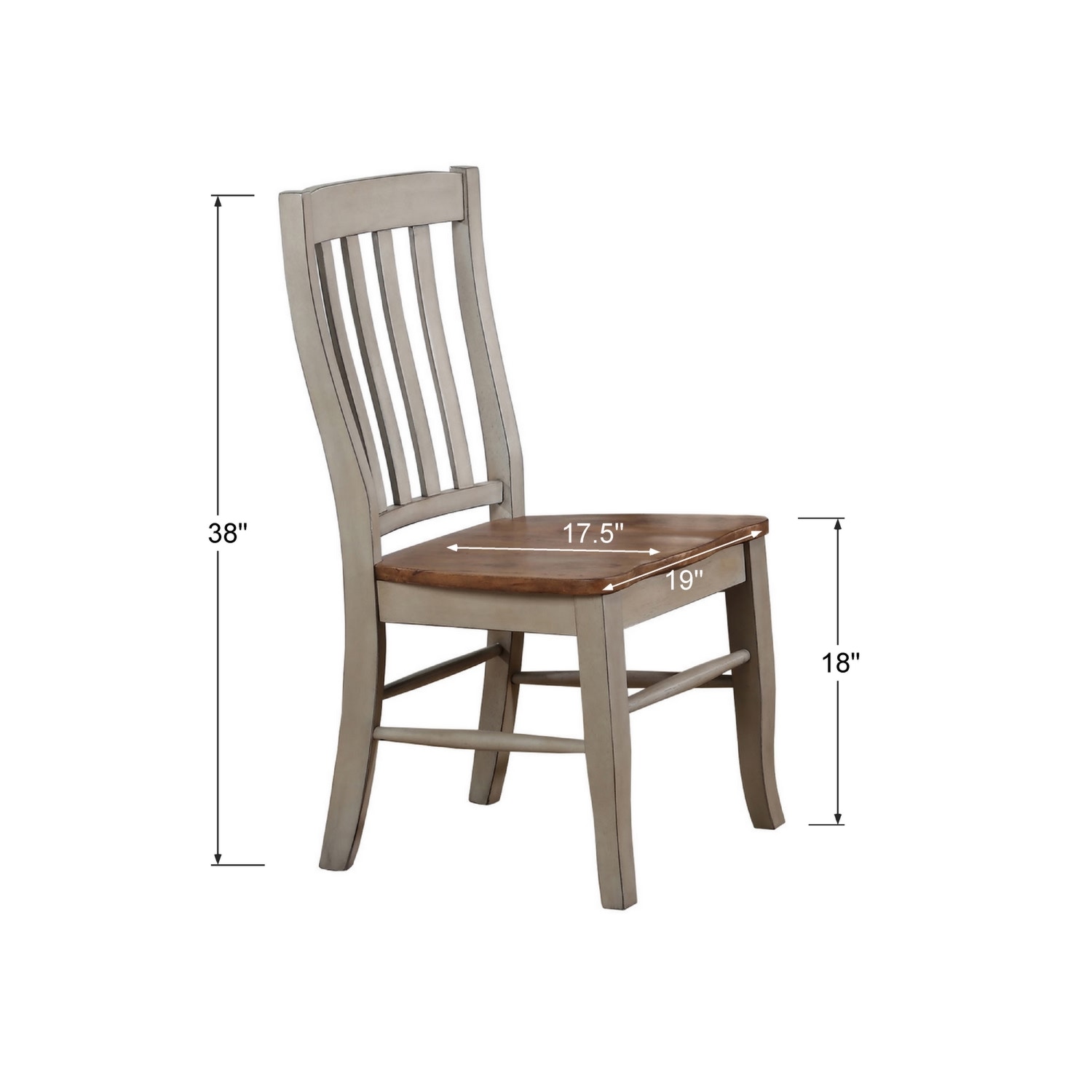 Winners Only Casual Dining Rake Back Side Chair DB522S - Carol