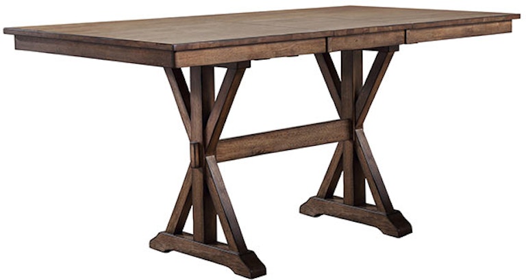 Winners Only Carmel - Rustic Brown 78" Tall Table with 18" Butterfly Leaf DCT33879R