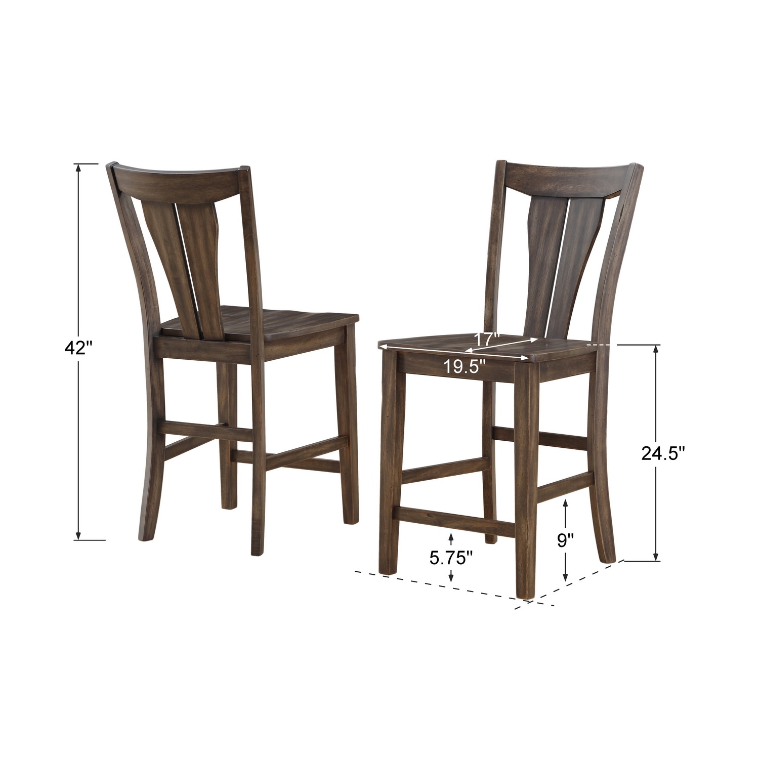 Winners Only Daphne DDT345024 24" H Fan Back Barstool - Thumbnail 4