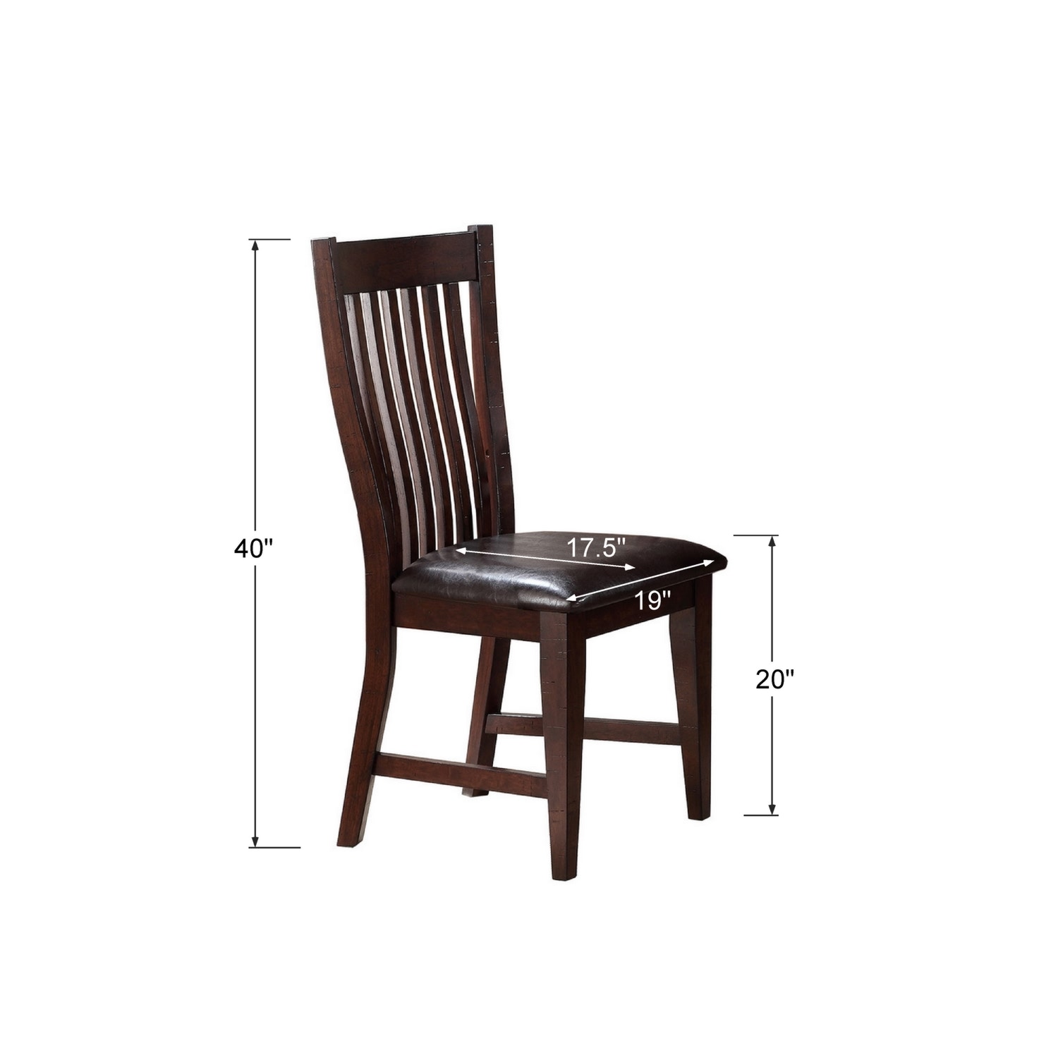 Winners Only Casual Dining Slat Back Side Chair DJ1451S - Carol