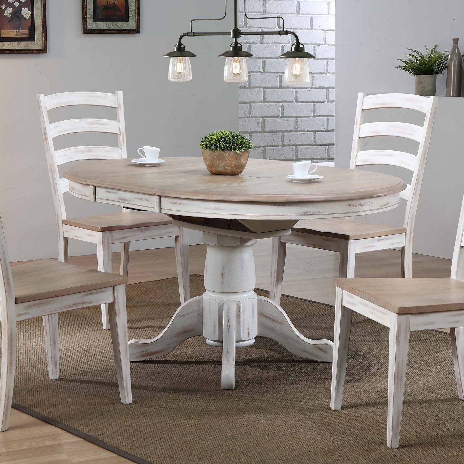 Round Dining White Butterfly Leaf Dining Table Winners Only Casual