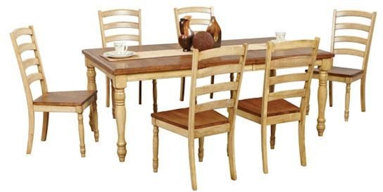 Winners Only Quails Run - Almond/Wheat 78" Leg Table with 18" Butterfly Leaf DQ14278W