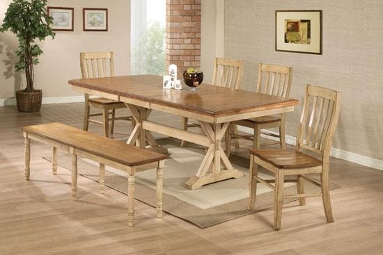 butterfly leaf trestle dining table