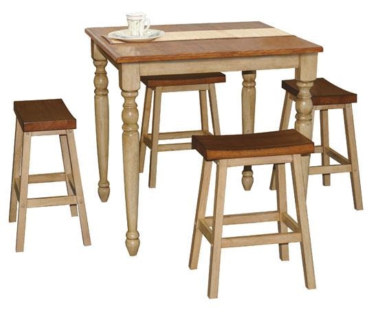 Tall square discount kitchen table set