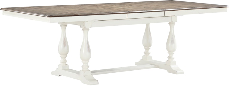 Winners Only Torrance - White 96" Trestle Table with 20" Leaf DT34096GP