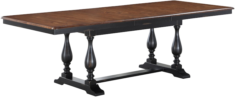 Winners Only Torrance - Ebony 96" Trestle Table with 20" Leaf DT34096SE