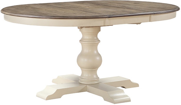 Winners Only Torrance - White 66" Pedestal Table with 18" Leaf DT34866GP