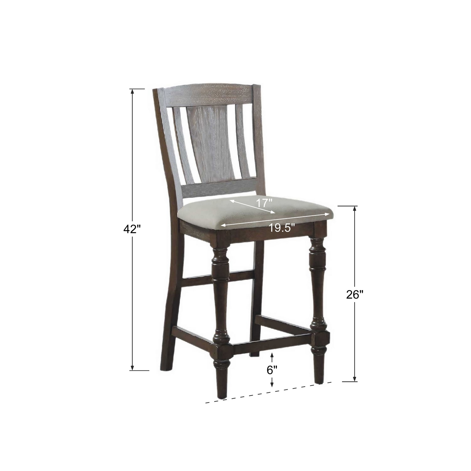 Winners Only Xcalibur DXT145124G Slat Back Barstool - Thumbnail 4