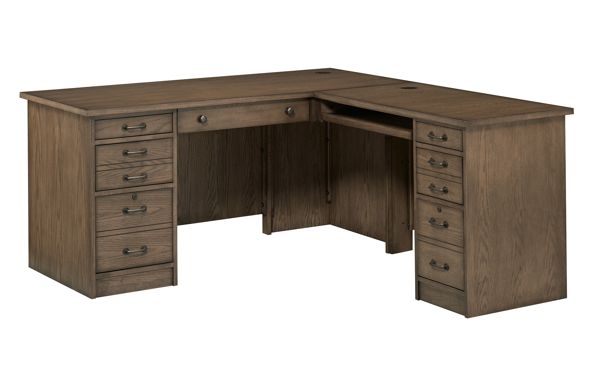 sherwood oak corner desk