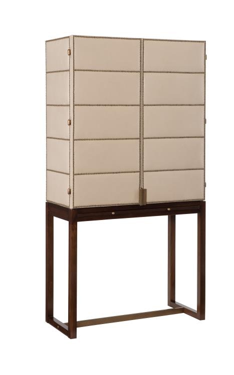 Hickory Chair HC7267-11 Dining Room Russell Cabinet In Fabric 