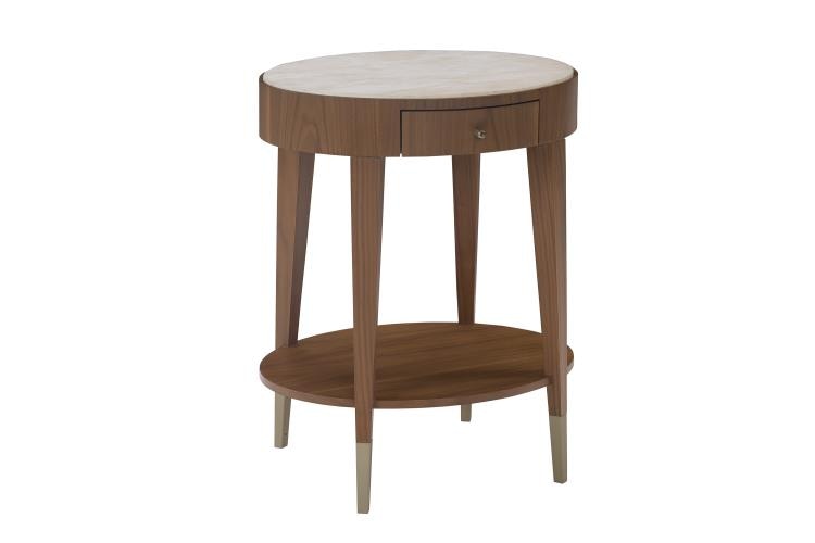 Hickory Chair HC285-70 Bedroom Denzil Oval Nightstand/Side Table