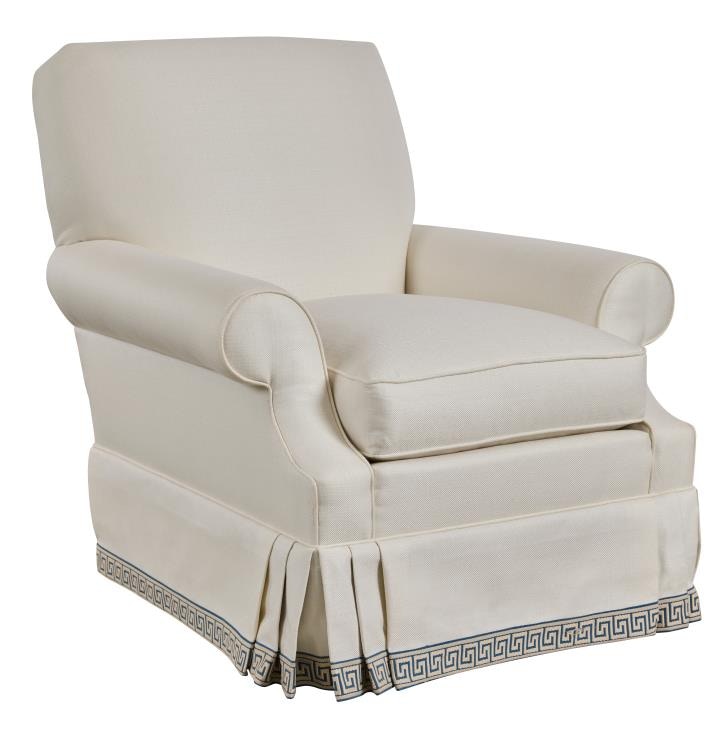 Hickory Chair Silhouettes Glider Chair With Serpentine Arm (Kick Pleat) HC4302-10