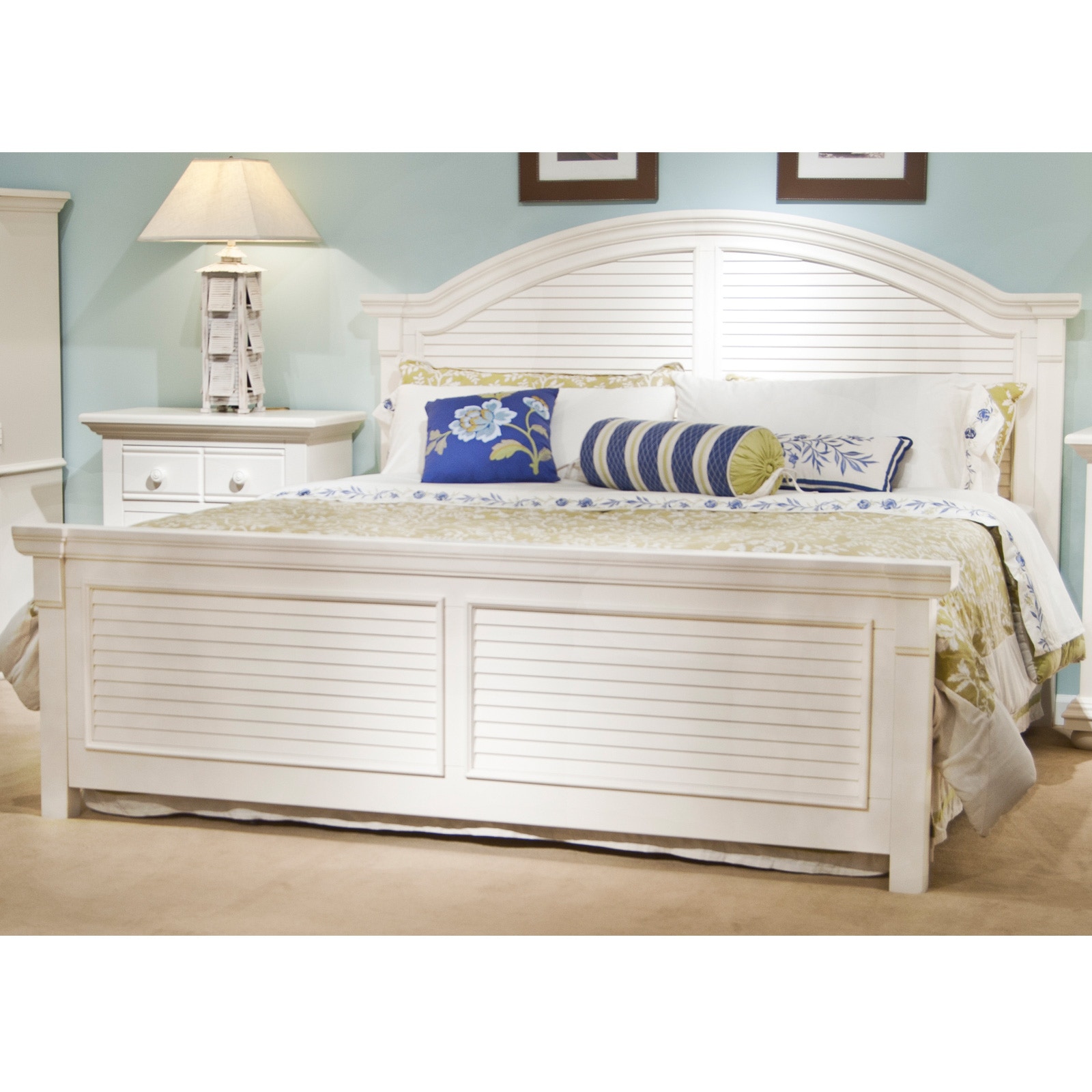 American Woodcrafters Bedroom Cottage Traditions Arched Panel Headboard ...