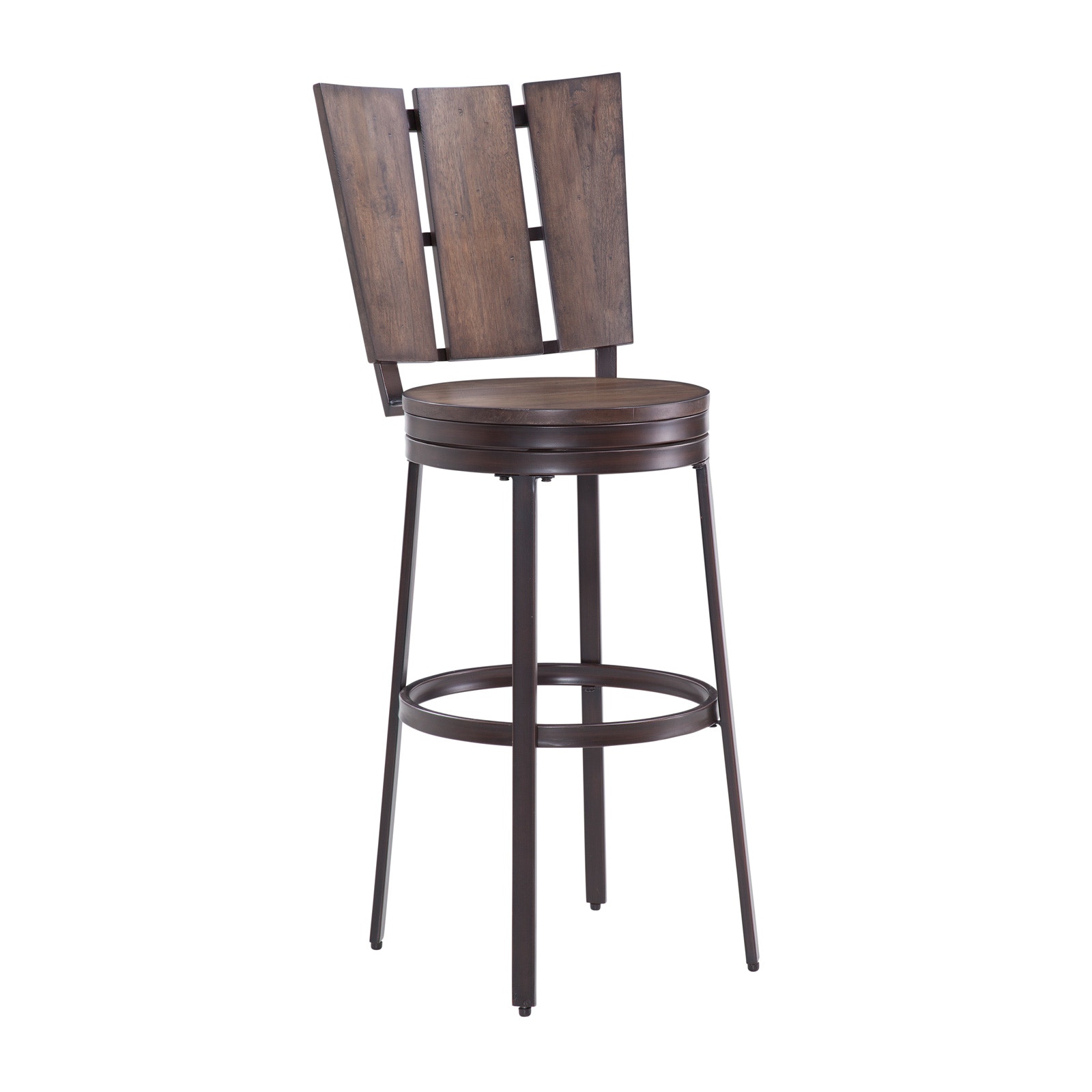  Whiskey River Barstool with Back-Wood Frame 