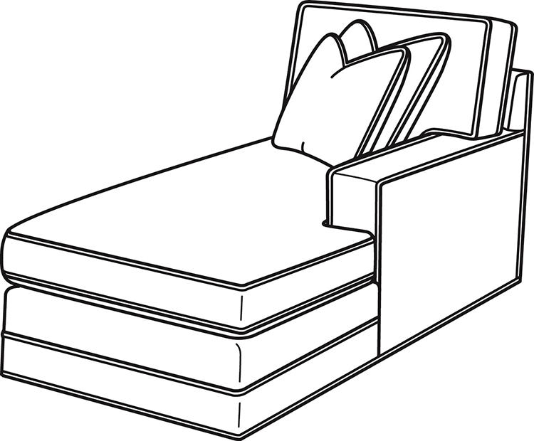 Lexington Living Room Bedford RAF Chaise 640057R Norwood Furniture