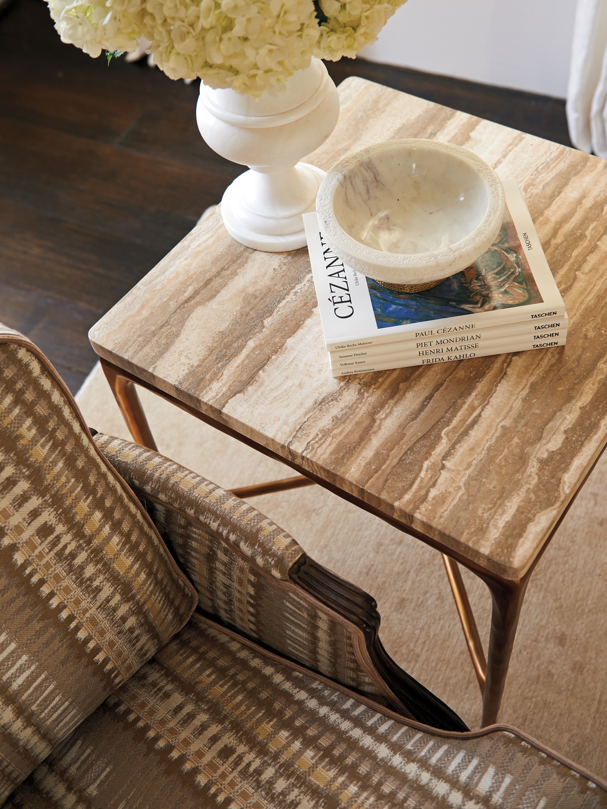 Lexington Living Room Menlo Park End Table W/Stone Top 740955