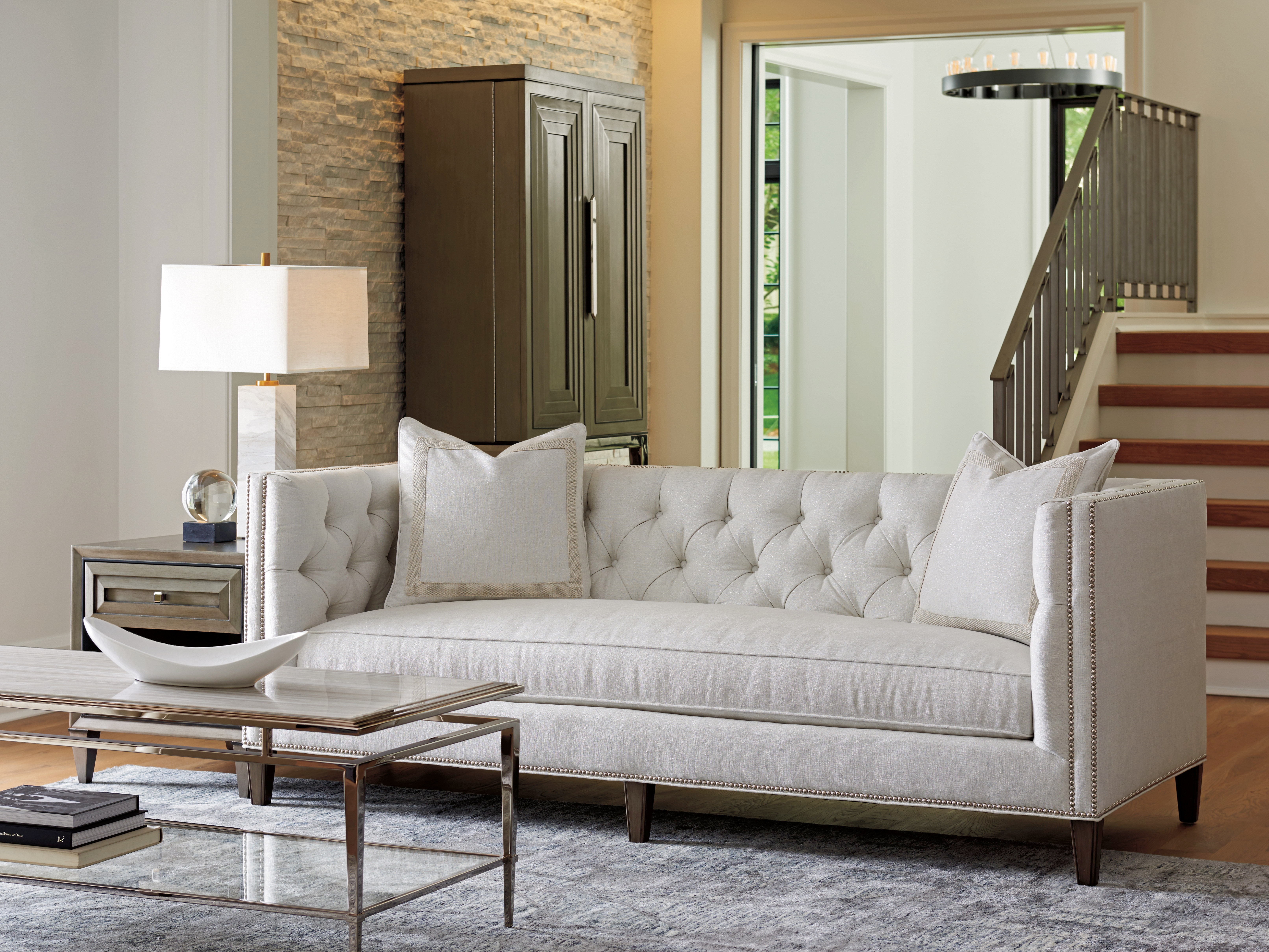 Lexington Living Room Monaco Sofa 7567-33 - Woodbridge Interiors 