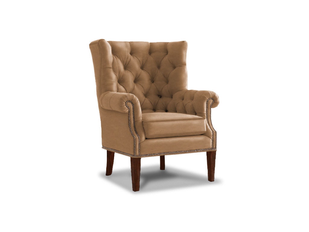 tufted back leather chair