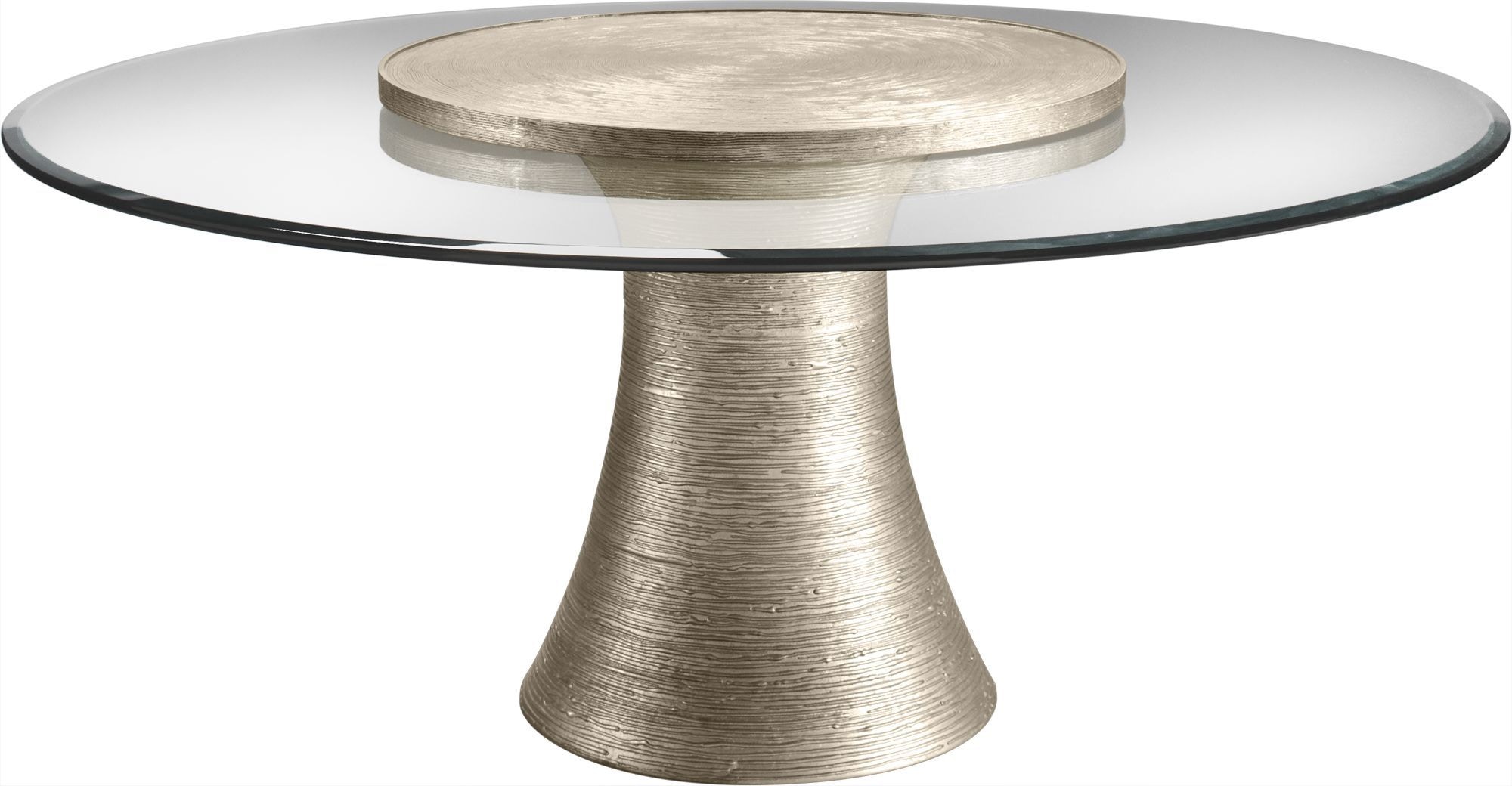 round glass dining table with lazy susan