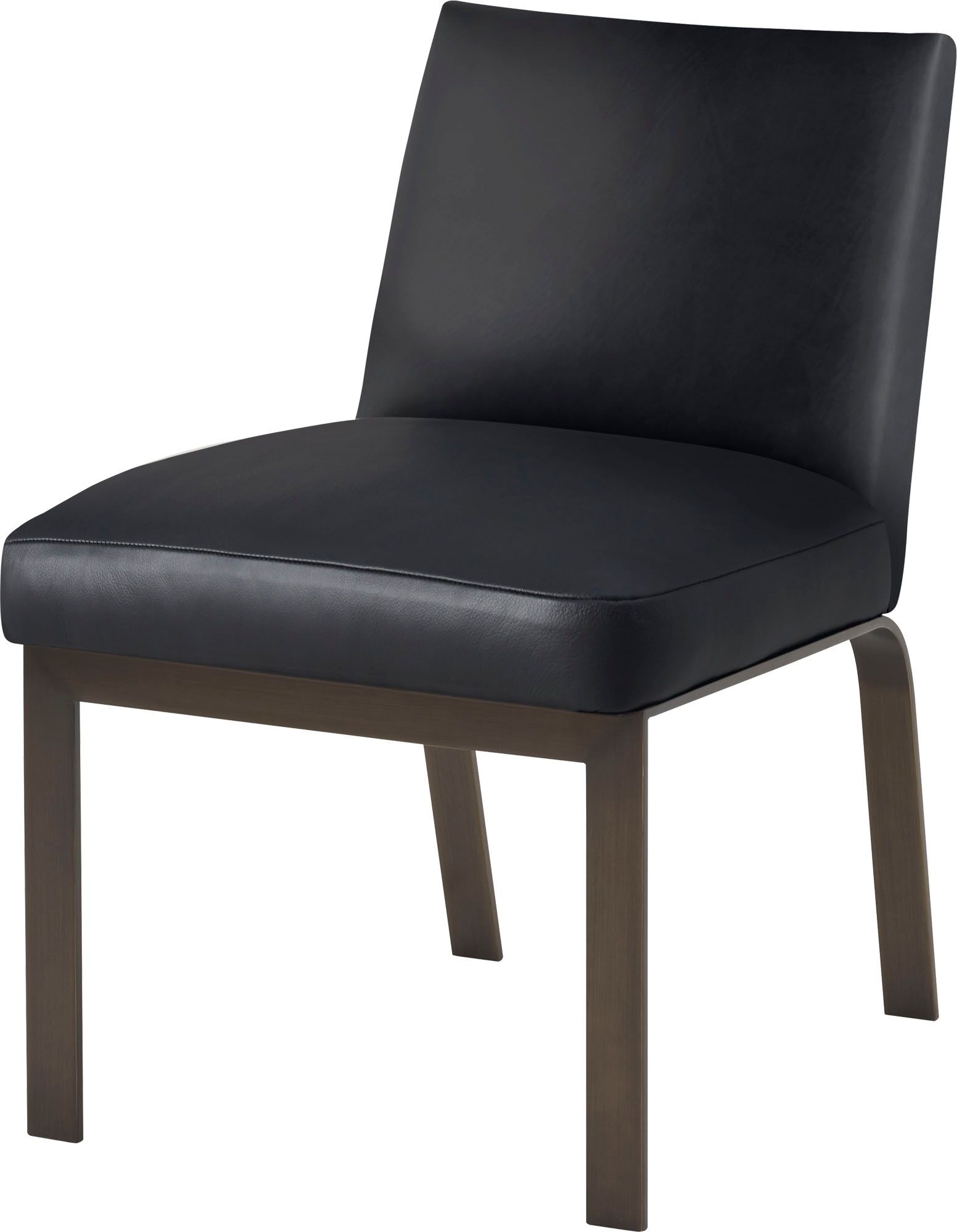  Ezra Side Chair - Black Leather 